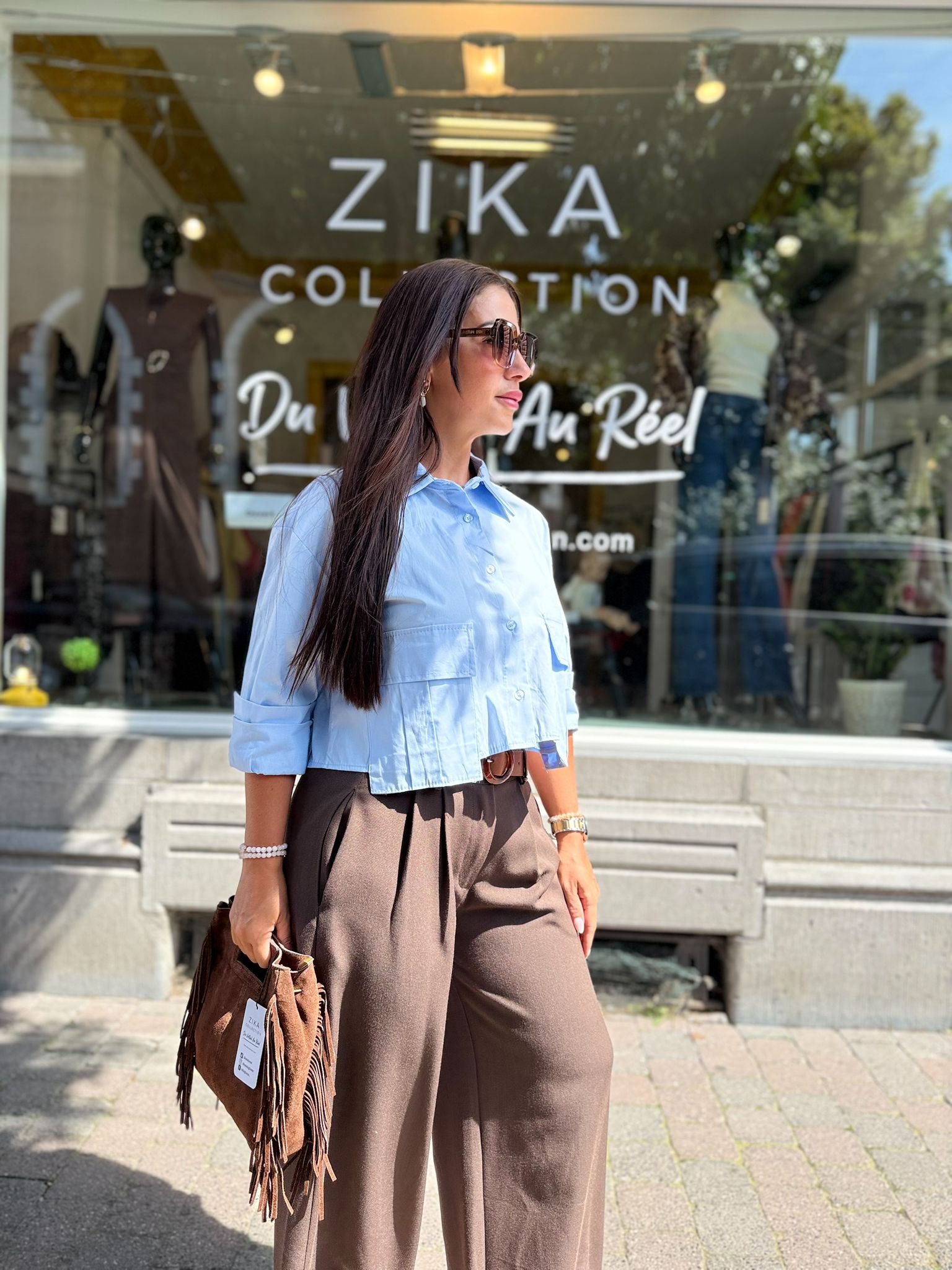 Chemise Moderne à Pochettes