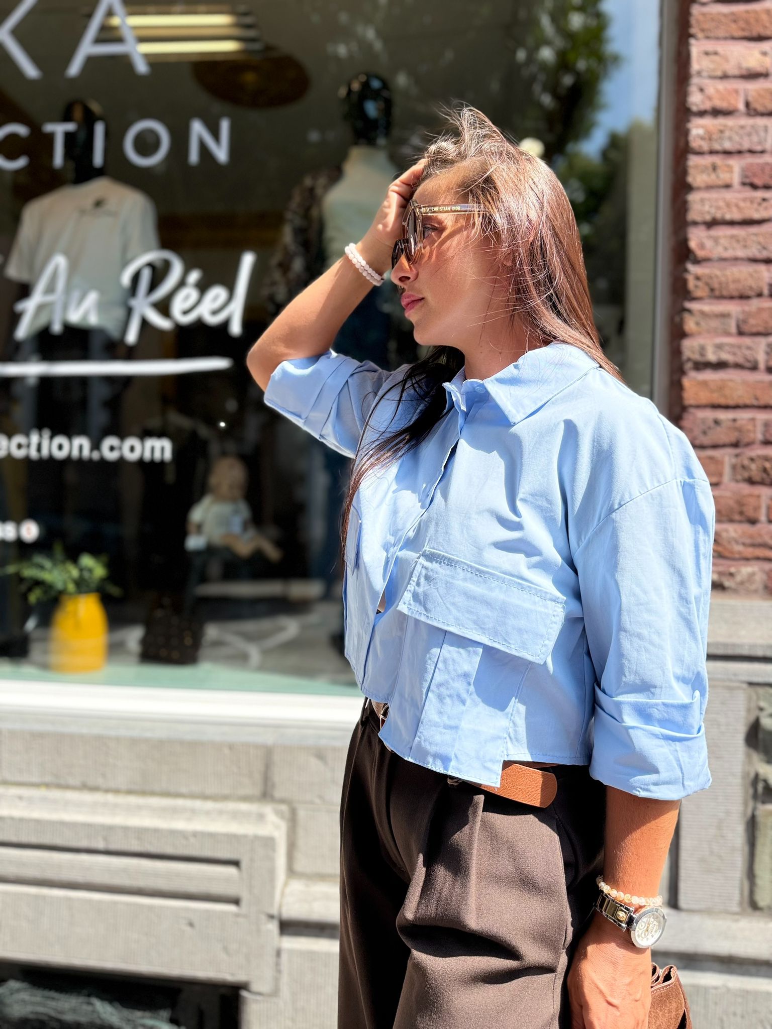 Chemise Moderne à Pochettes
