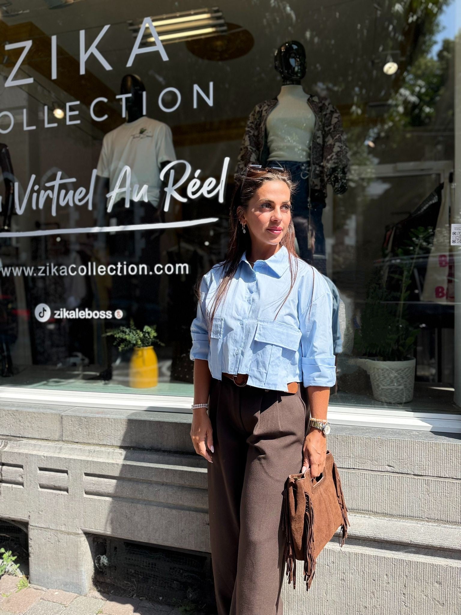 Chemise Moderne à Pochettes