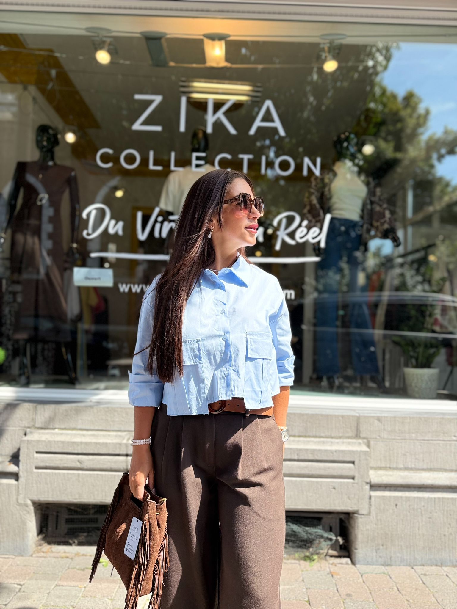 Chemise Moderne à Pochettes