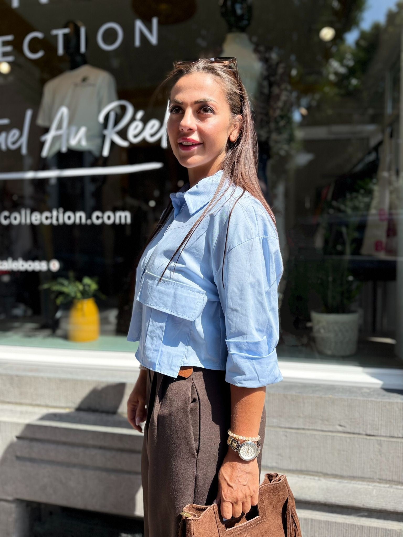 Chemise Moderne à Pochettes