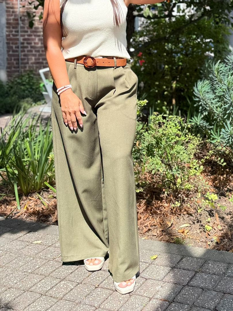 Pantalon Vert Olive Chic et Décontracté
