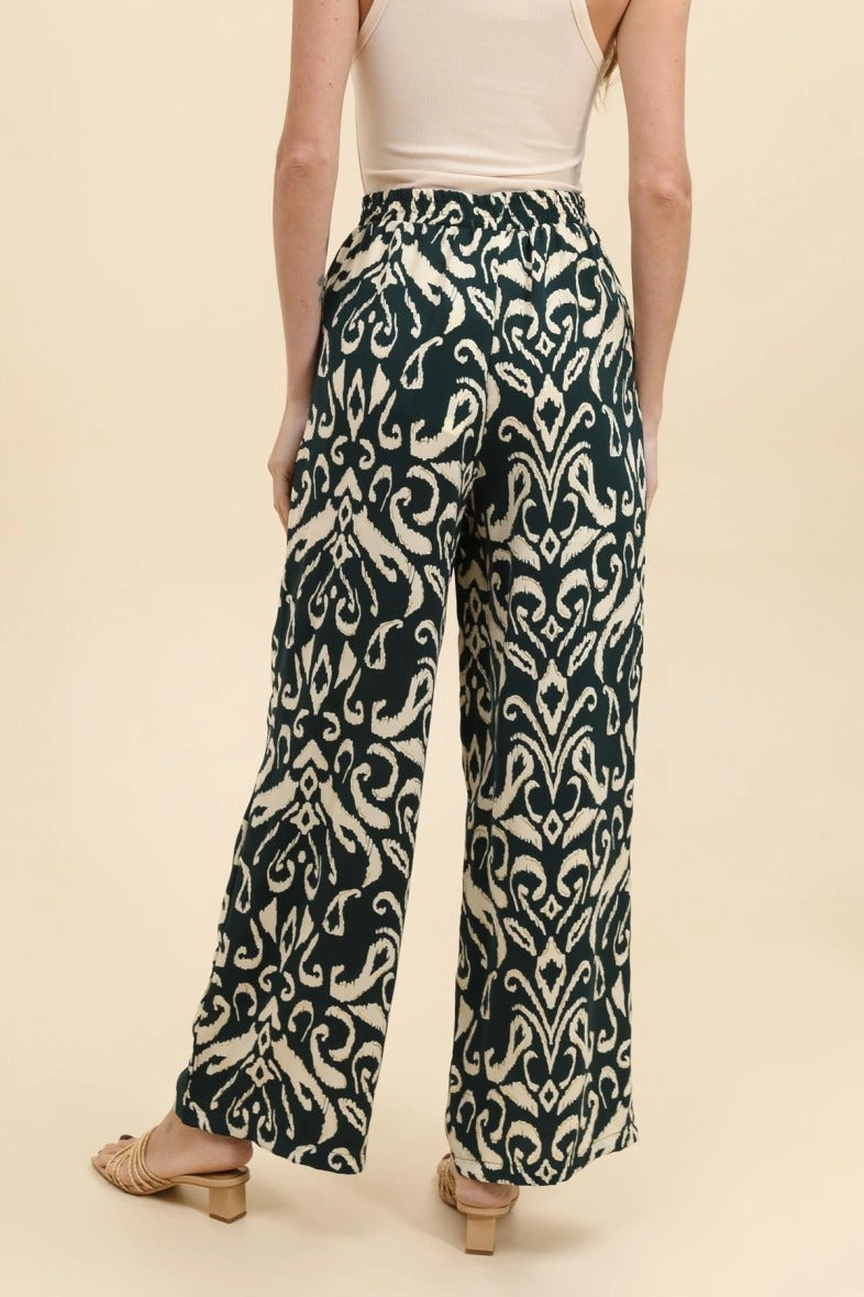 Pantalon fluide imprimé bohème chic