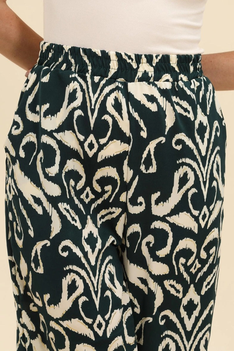 Pantalon fluide imprimé bohème chic